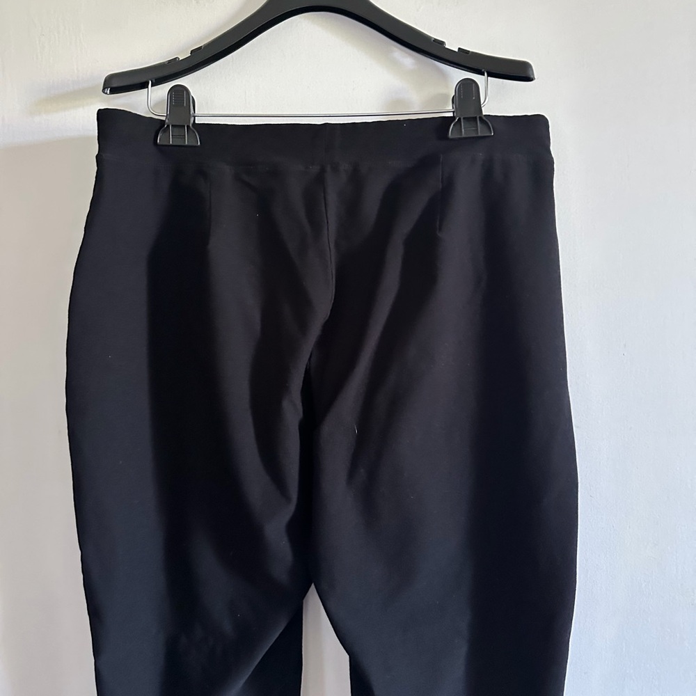 Eileen Fisher Black Stretch Business Casual Straight Leg Pants size Large - Picture 5 of 7